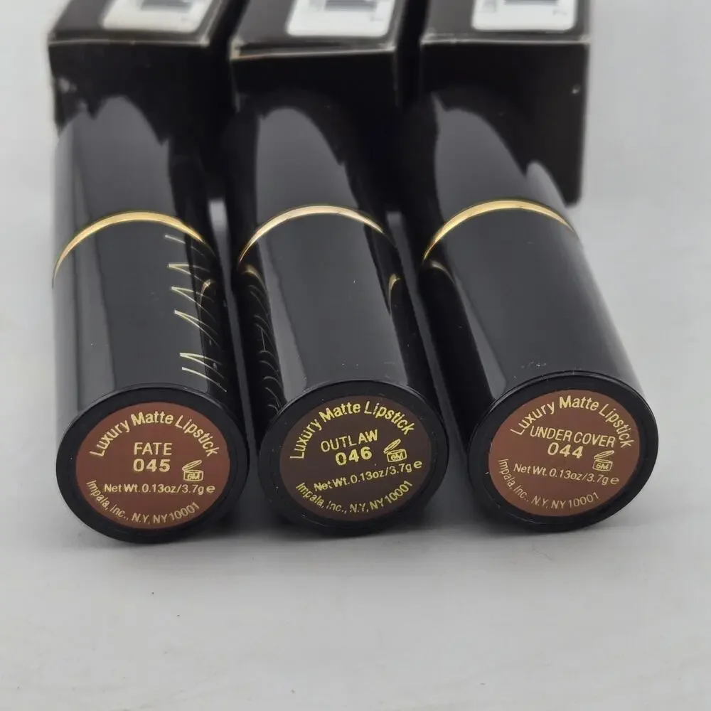 IMAN Luxury Matte Lipstick Mixed Lot Of 6 Assorted Colors Full Size Gift Set